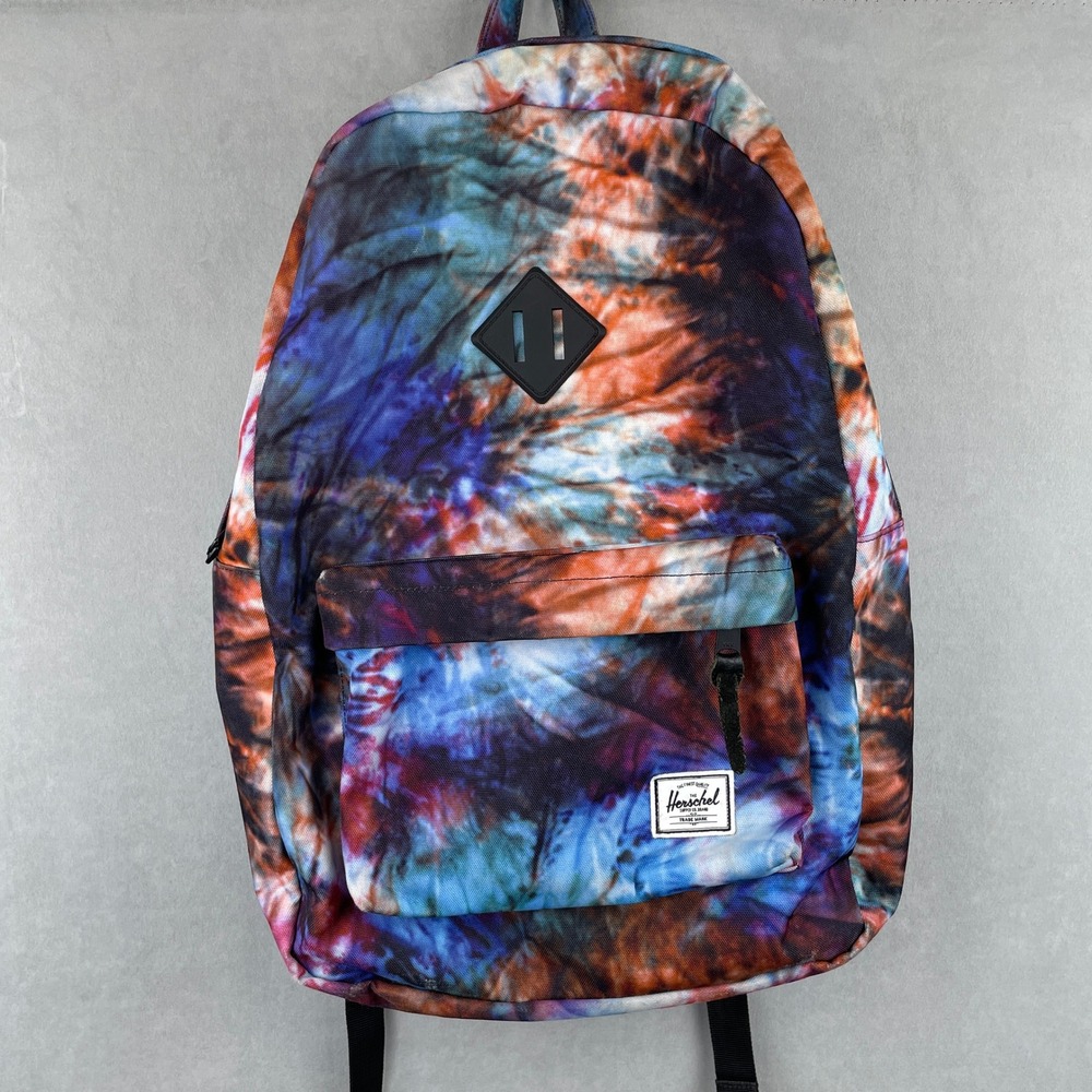 Herschel Supply Backpack Tie Dye Blue Travel Laptop Bag Retro Hippie Festival